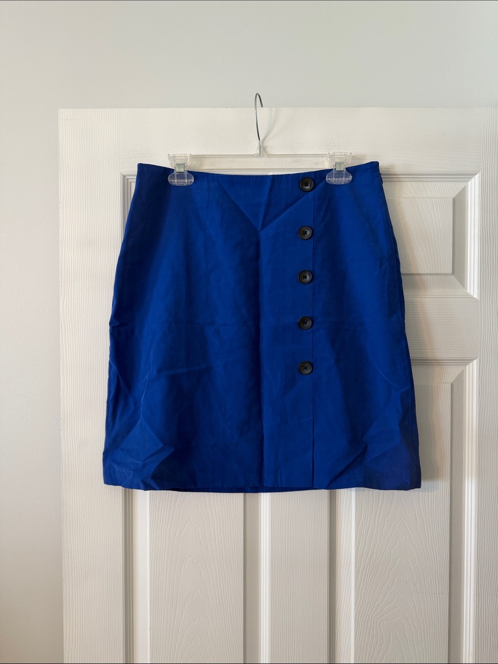 Ann Taylor Factory Royal Blue Side-Button Mini Skirt size 8 brand new